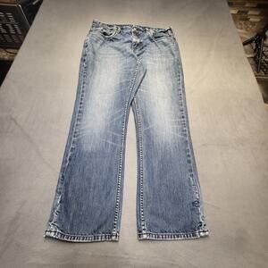 Tommy Bahama Jeans Mens 36x30 Blue Straight Leg Original Fit Denim Distressed